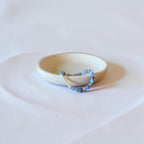 Blue Fire Agate, freshwater baroque pearl, and gold filled stretch bracelet by Poppies & Jules