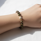 The Grove Bracelet wrist of a close up of the bracelet. 