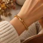 The Margot Bracelet — amber crystal stretch bracelet by Poppies & Jules